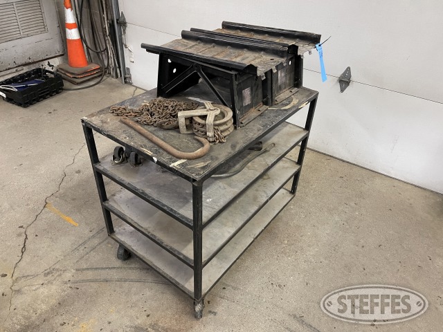 Metal cart on casters
